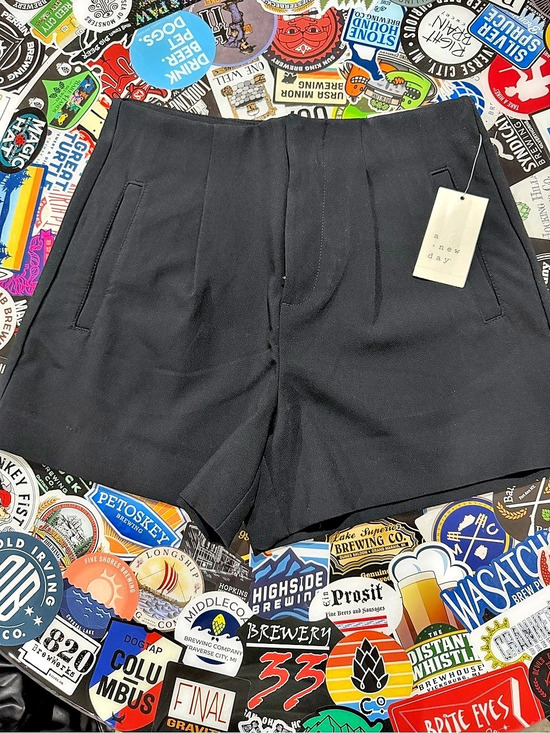 a.new.day Pants - A New Day High Waist Black Dress Shorts Size 6 NWT